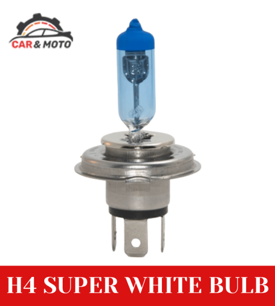 H4 White Headlight Bulb
