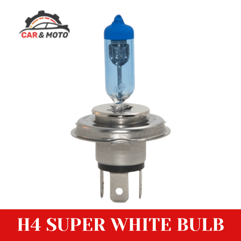 H4 White Headlight Bulb