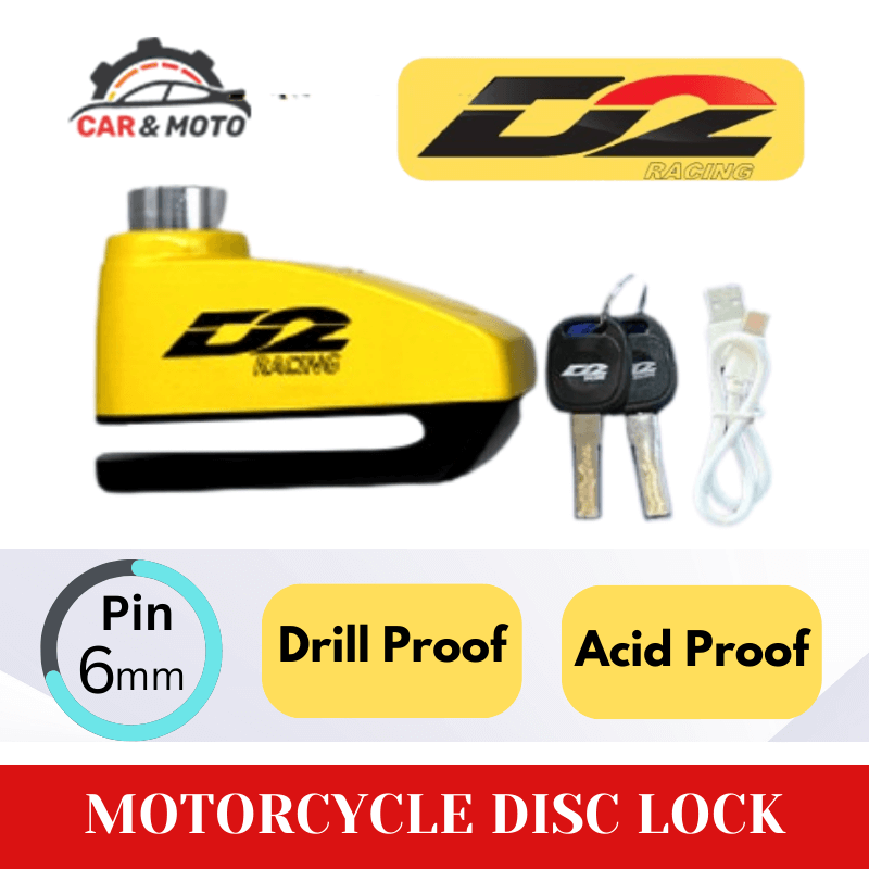 D2 Racing Alarm Disc Lock